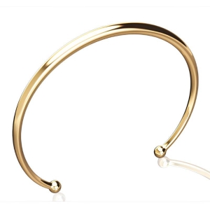 Bracelete dourado aberto Bruna Semijoias 6,0cm