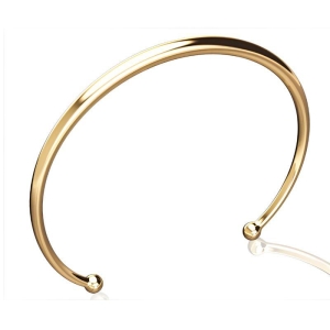 Bracelete dourado aberto Bruna Semijoias 5,5cm