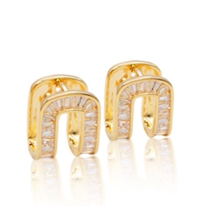 Argola Antonella cravejada Bruna Semijoias