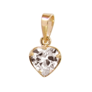 Pingente Coração em Zircônica Bruna Semijoias
