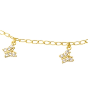 Pulseira infantil borboletas Bruna Semijoias