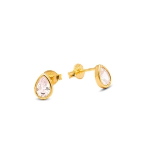 Brinco gota zircônia Bruna Semijoias