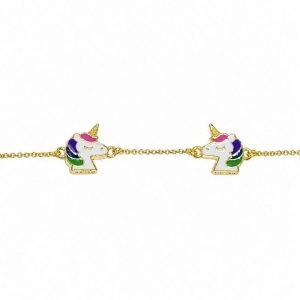 Pulseira infantil unicórnios Bruna Semijoias