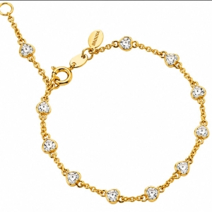 Pulseira corações de zircônia Bruna Semijoias