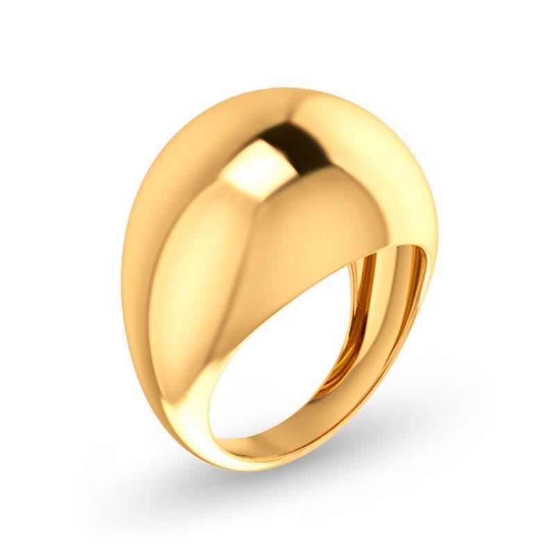 Anel dourado Bruna Semijoias