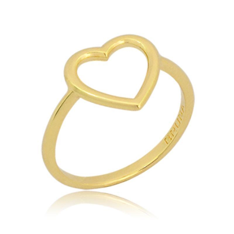 Anel infantil coração vazado Bruna Semijoias