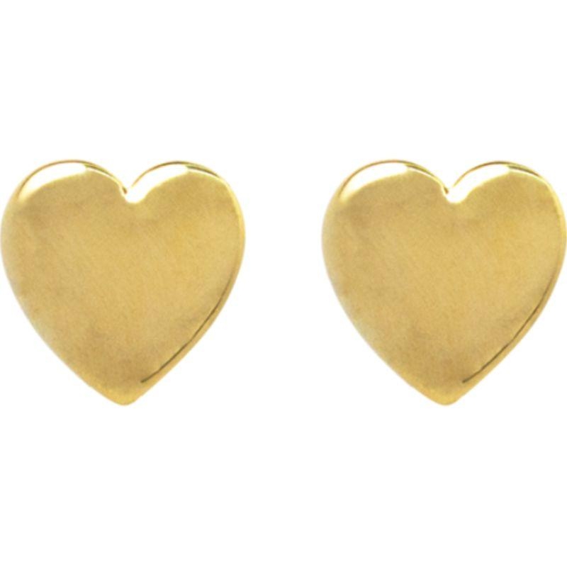 Brinco coração dourado médio Bruna Semijoias