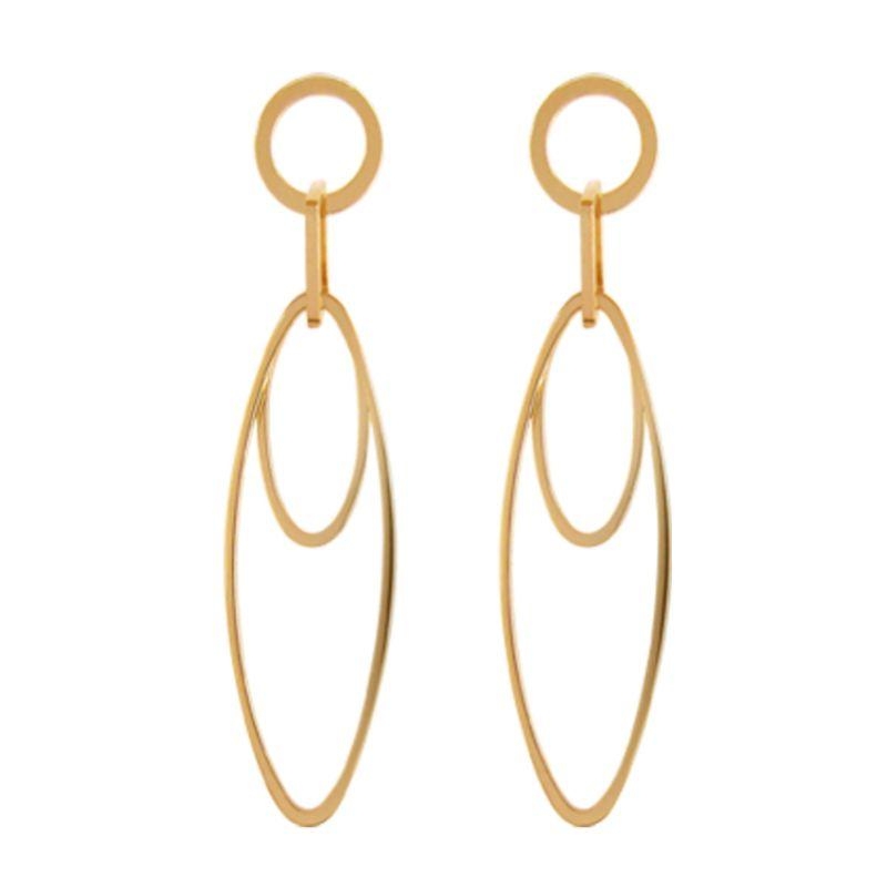 Brinco longo elos Bruna Semijoias