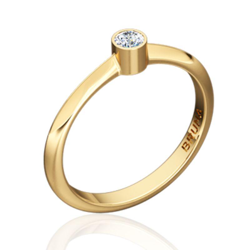 Anel solitário pequeno Bruna Semijoias