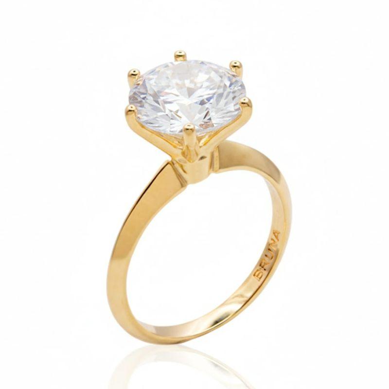 Anel solitário grande Jasmin