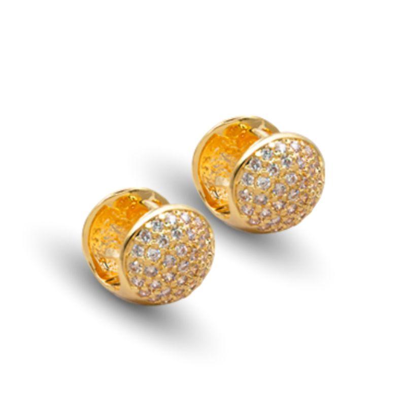 Argola cravejada pequena Bruna Semijoias