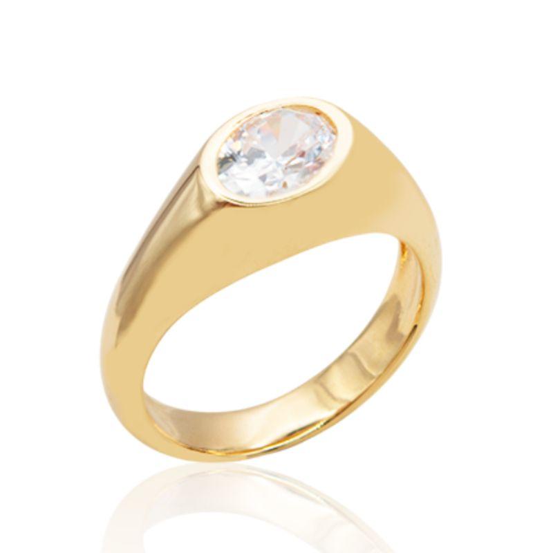 Anel Karina cravação basel ponto de luz