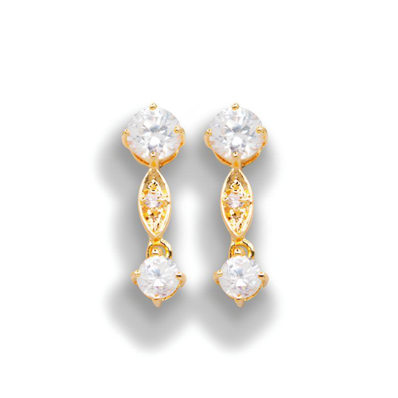 Brinco Claudia pontos de luz pendurados Bruna Semijoias