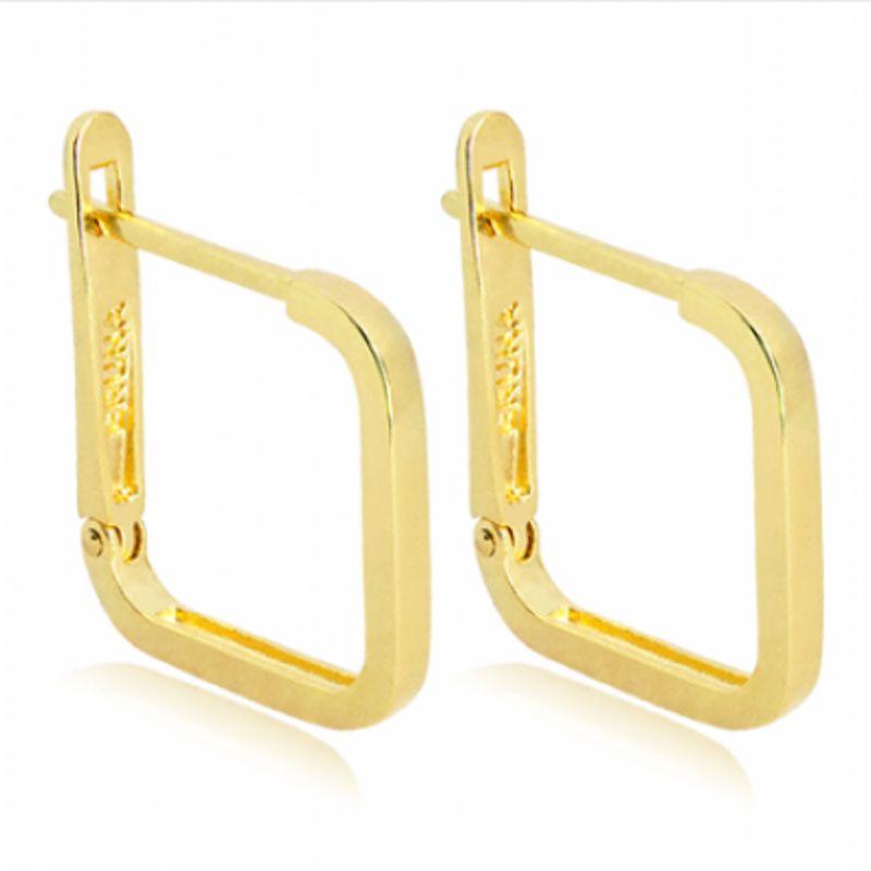 Argola quadrada lisa média Bruna Semijoias