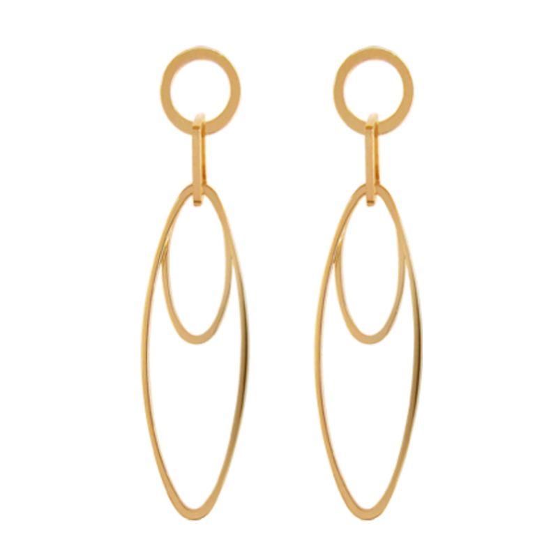 Brinco longo elos Bruna Semijoias