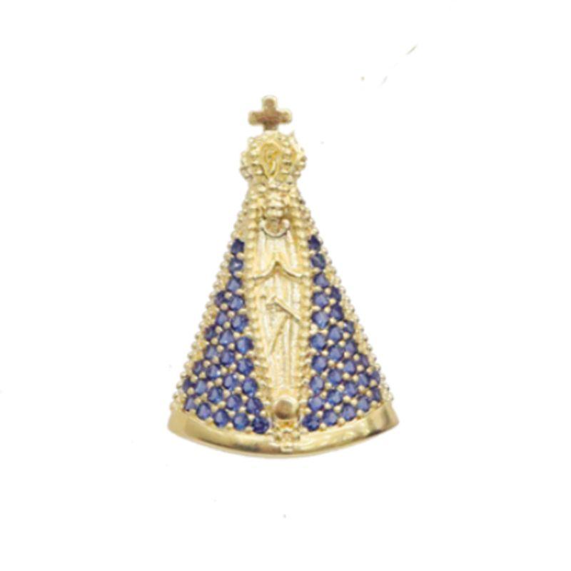 Medalha Nossa Senhora Aparecida cravejada Bruna Semijoias