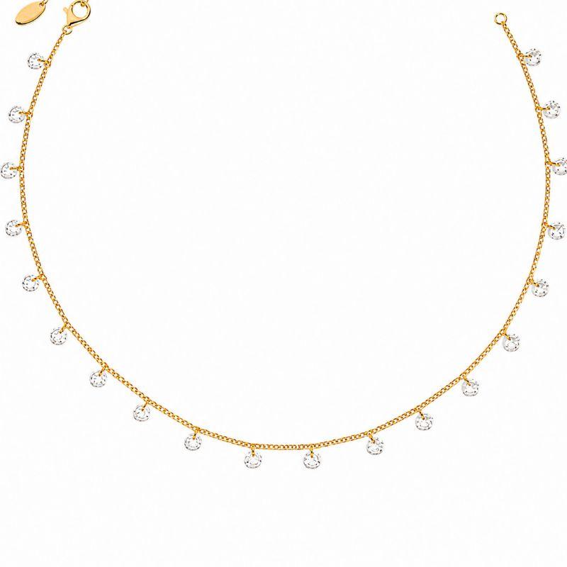 Gargantilha choker 40cm pontos de luz Bruna Semijoias