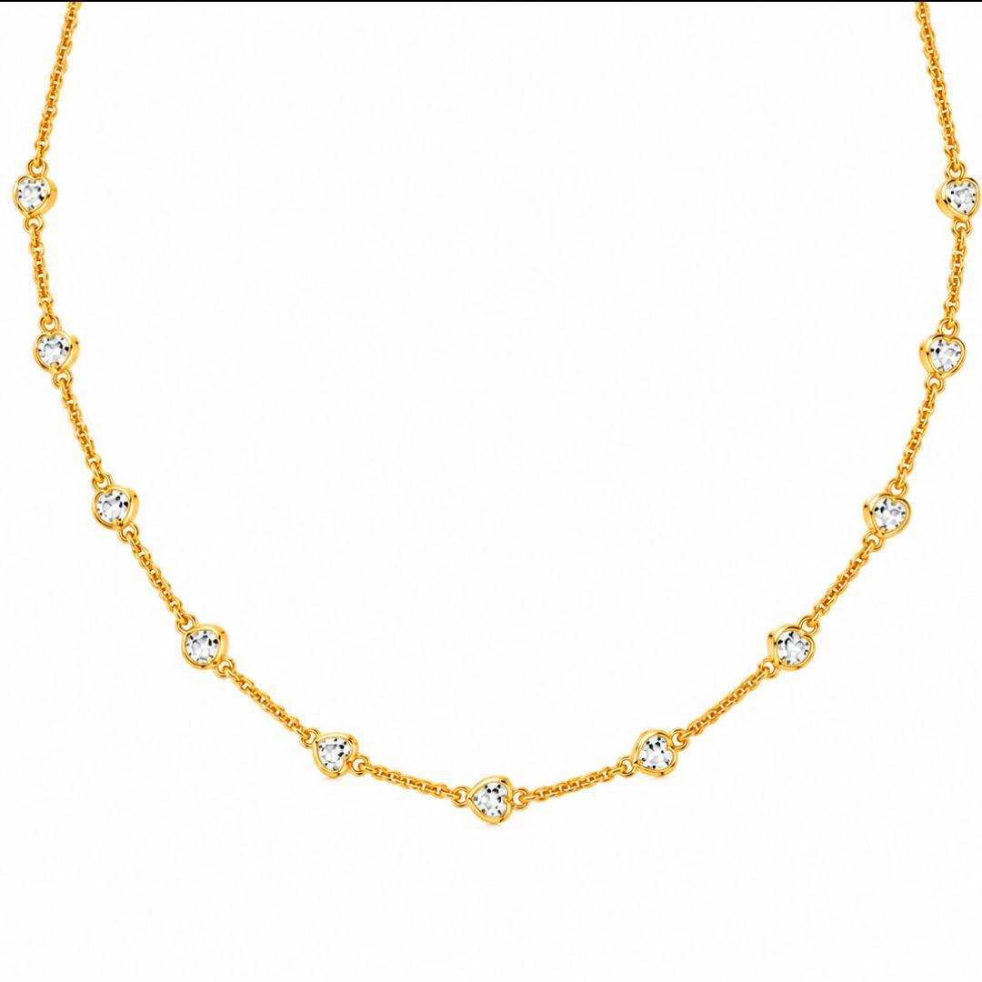 Choker corações de zircônias Bruna Semijoias